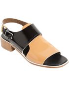 Marni Colorblock Slingback Sandal - Lyst