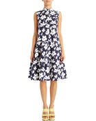 Marni Floral Print Tieredskirt Dress - Lyst