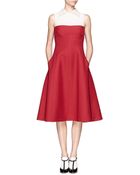 Valentino Shirt Combo Woolsilk Dress - Lyst