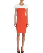 Narciso Rodriguez Contrast Short Sleeve Dress - Lyst