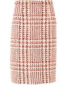 Oscar de la Renta Bicolour Tweed Skirt - Lyst