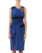 Prabal Gurung Contrast Panel Silk Crepe Dress - Lyst