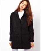 Esprit Collar Wool Boyfriend Coat - Lyst