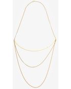 Jennifer Zeuner Curved Bar Chain Necklace - Lyst