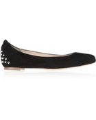 McQ by Alexander McQueen Studded Suede Flats - Lyst