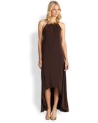 MICHAEL Michael Kors Platedcollar Maxi Dress - Lyst