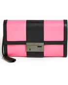 Michael Kors Gia Colorblock Leather Clutch - Lyst