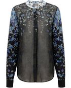 Preen By Thornton Bregazzi Flower Pinstripe Drake Blouse - Lyst