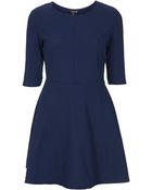 Topshop Textured Seam Tunic - Lyst