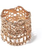 Aurelie Bidermann Rose Goldplated Lace Ring - Lyst