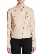 Sachin & Babi Salma Twill Paneled Leather Moto Jacket - Lyst