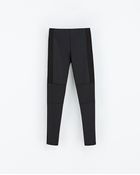 Zara Combined Neoprene Leggings - Lyst