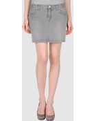 Undercover Denim Skirt - Lyst