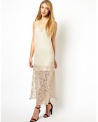 Asos Premium Flower Embellished Maxi Dress - Lyst