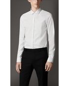Burberry Slim Fit Striped Cotton Shirt - Lyst