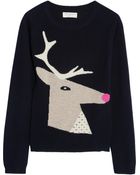 Chinti & Parker Reindeer intarsia Cashmere Sweater - Lyst