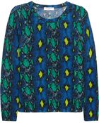 Equipment Shane Snake-Print Cashmere Sweater - Lyst