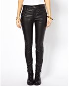 Free People Vegan Leather Pants with Zips - Lyst