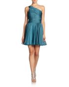 Halston Heritage Iridescent Ruched One Shoulder Dress - Lyst