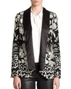 Haute Hippie Embroidered Silk Blazer - Lyst