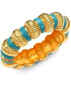 Kenneth Jay Lane Enamel Ribbed Bracelet Turquoise - Lyst
