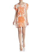 Rachel Zoe Ines Printed Silk Dress - Lyst