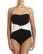 Spanx Belted Style One Piece Swimsuit - Lyst