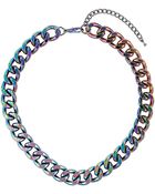Topshop Chunky Pearl Metallic Chain - Lyst
