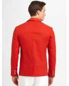 Vince Linen Cotton Blazer - Lyst
