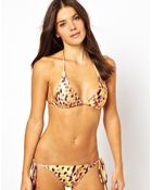 We Are Handsome Cheetah Print String Bikini Set - Lyst