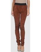 Les Hommes - Femme Leather Trousers - Lyst