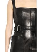 Alexander McQueen Soft Nappa Leather Dress - Lyst