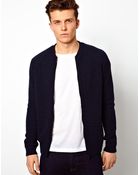 Asos Knitted Bomber Jacket - Lyst