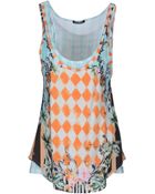 Balmain Sleeveless T-shirt - Lyst