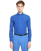 Canali Washed Cotton Poplin Shirt - Lyst
