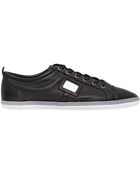 Dolce & Gabbana Panama Perforated Leather Flat Sneakers - Lyst