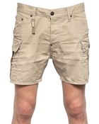 DSquared² Cotton Twill Cargo Shorts - Lyst
