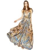 Etro Lurex Woven Cashmere & Silk Long Dress - Lyst