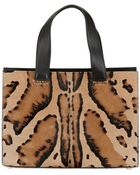 Giorgio Armani Mini Printed Ponyskin Top Handle Bag - Lyst