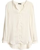 H&M Satin Blouse - Lyst
