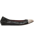 Lanvin 10mm Twotone Patent Leather Ballet Flats - Lyst