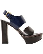 Marni 120Mm Brushed Calfskin Sandals - Lyst