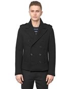 Neil Barrett Light Neoprene Peacoat - Lyst