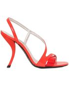 Roger Vivier 100Mm Virgule Patent Leather Sandals - Lyst
