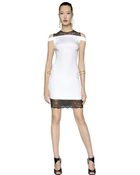 Versus Lace Stretch Cady Dress - Lyst