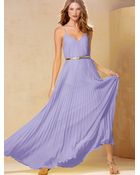 Victoria's Secret Knife-pleat Maxi Dress - Lyst