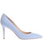 Gianvito Rossi Pointtoe Suede Pumps - Lyst
