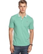 Lacoste Short Sleeve Pique Stripe Polo Shirt - Lyst