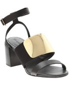 See By Chloé Metallic Strap Sandal - Lyst