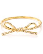 Kate Spade Skinny Mini Bow Bangle - Lyst